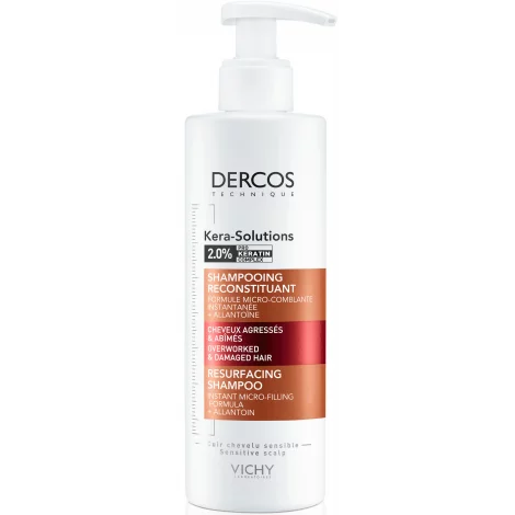 VICHY Dercos Technique Kera-Solutions шампунь с компл.про-кератин,реконстр.пов-ть волоса д/ослабл. и поврежд.волос и чувств.кожи головы 250мл №1