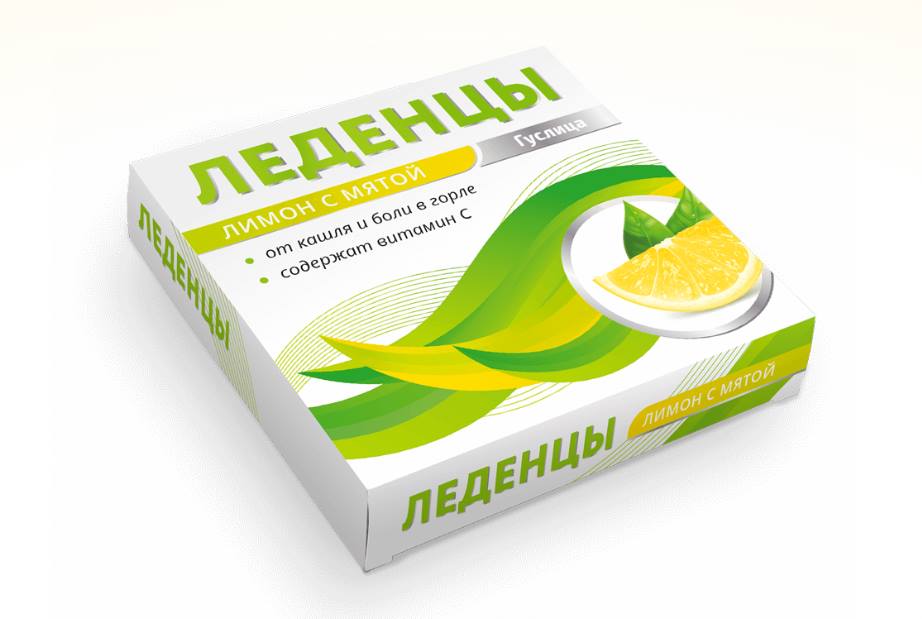 Карамель леденцовая с витамином С БАД со вкусом лимона и мяты 27г №1