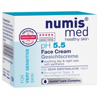 Numis med крем для лица успок. день-ночь pH 5,5 для чувствительной кожи с пантенолом 50мл №1