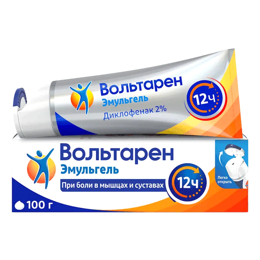 Вольтарен эмульгель гель для наруж. прим. 2% 100г туба №1