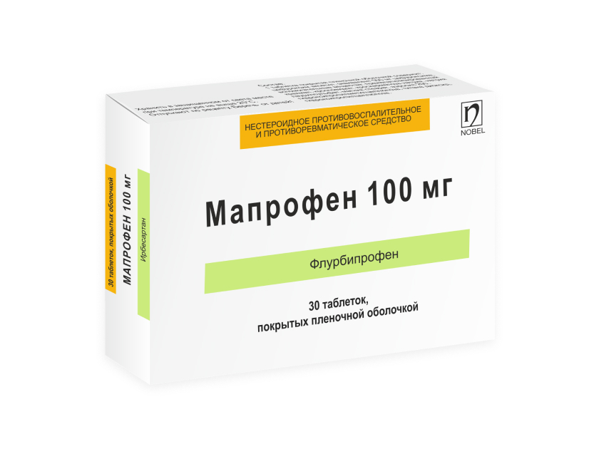 Мапрофен таблетки п/о 100мг упаковка №30