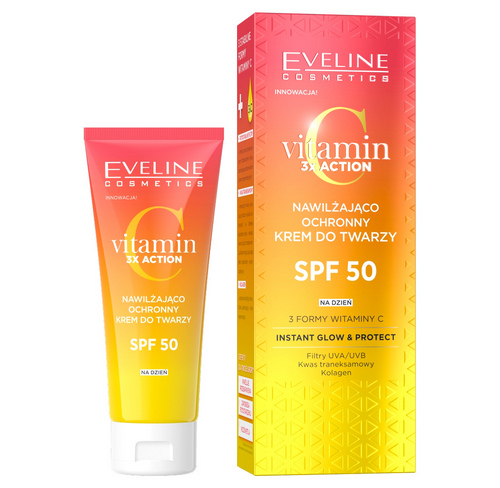 Крем дневной EVELINE увлажняюще-защитный Vitamin C 3x Action SPF 50 30мл №1