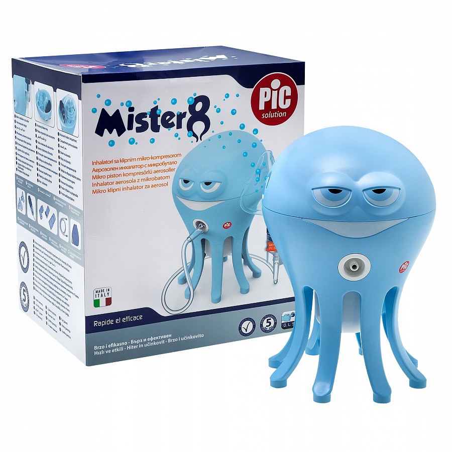 Ингалятор аэрозольный микропоршневый Pic Solution Mister 8 №1