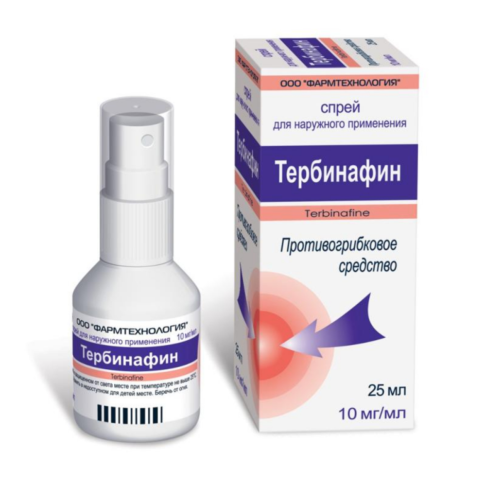 Тербинафин ФТ спрей для наруж. прим. 1% 25мл флакон №1