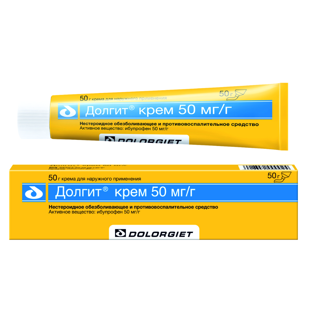 Долгит крем для наруж. прим. 50мг/г 50г туба №1