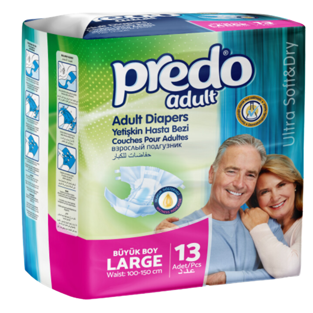 Подгузники для взрослых Predo Adult размер L (100-150 см) упаковка №13