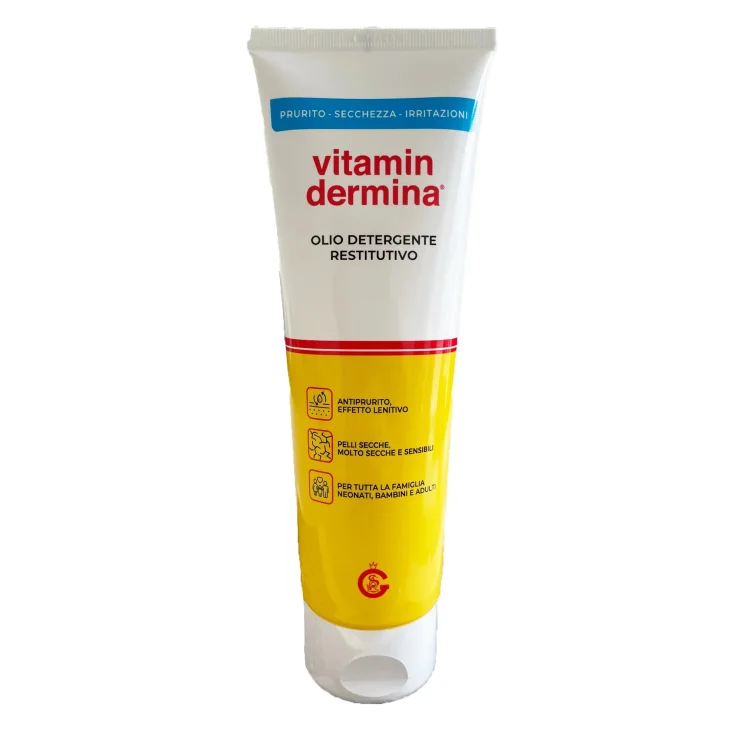 Vitamindermina масло восстанавливающ. очищающ. для сухой и очень сухой кожи для младенцев, детей и взрослых 250мл №1