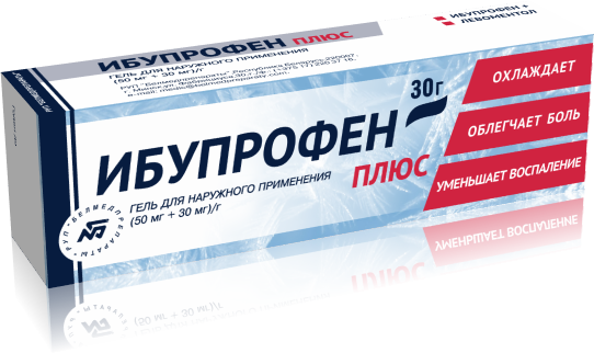 Ибупрофен плюс гель для наруж. прим. 50мг/г 30мг/г 30г туба №1