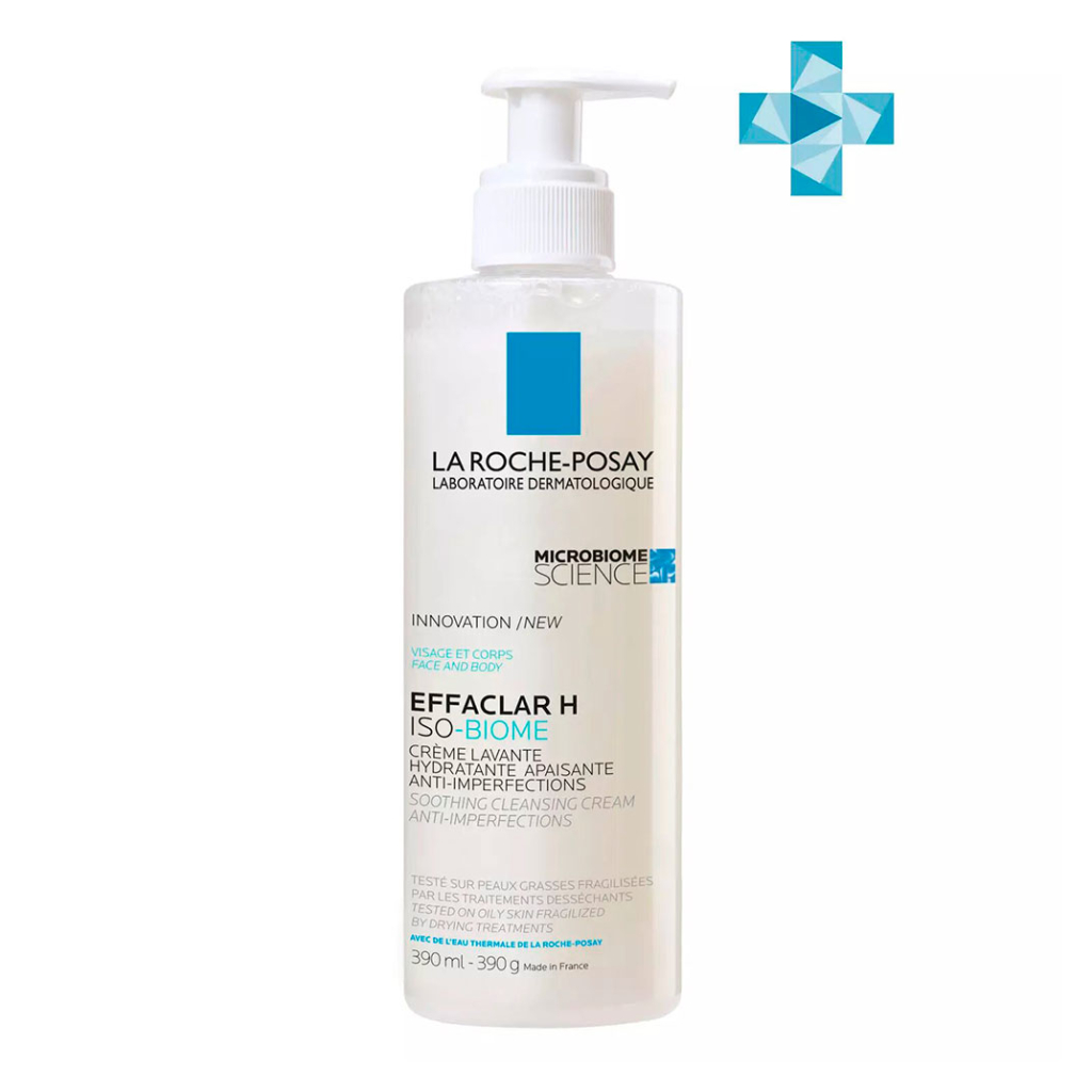 La Roche-Posay Effaclar H Iso-Biome крем-гель очищающий успокаивающий против несовершенств 390мл №1