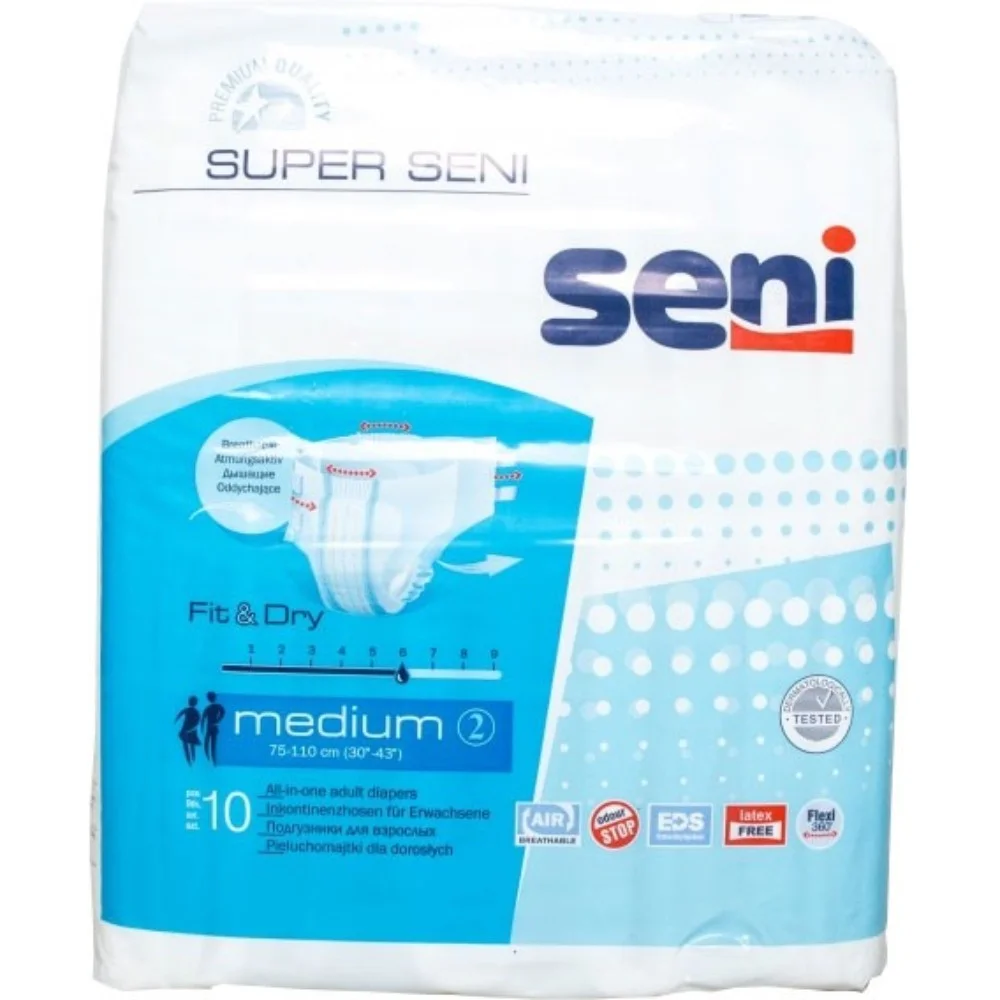 Подгузники для взрослых Super Seni дышащие Medium упаковка №10