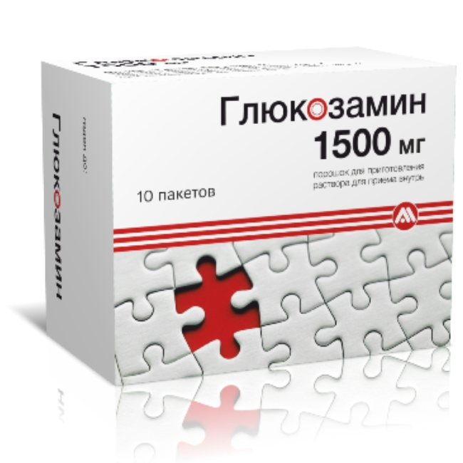 Глюкозамин пор-к для приг. р-ра для приема внутрь 1 500мг пакет №10
