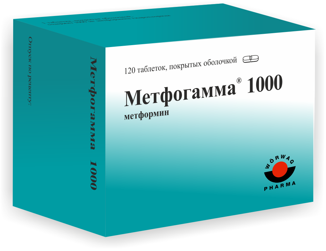 Метфогамма 1000 таблетки п/о 1 000мг упаковка №120