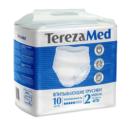 Трусы-подгузники впитывающ. для взрослых TerezaMed Medium упаковка №10