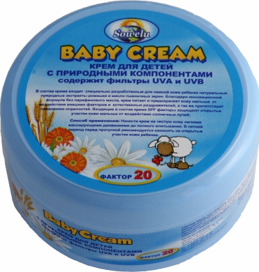 Sowelu Baby Cream крем для детей с природн. компонентами фактор 20 200мл №1