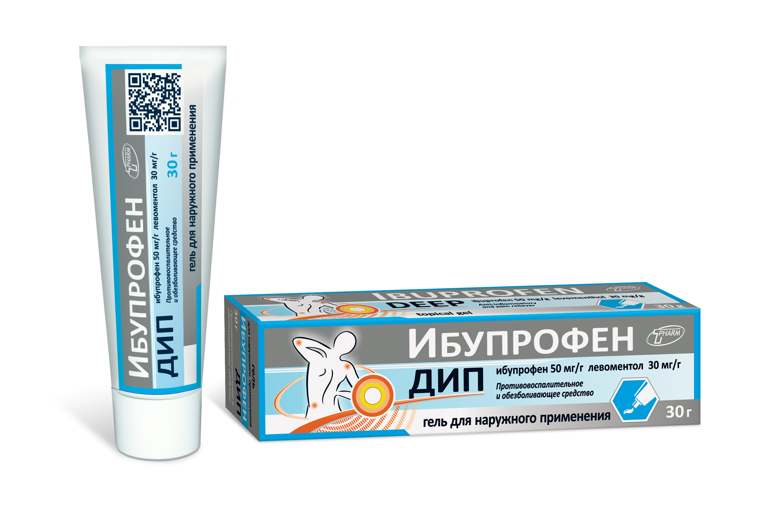 Ибупрофен Дип гель для наруж. прим. 50мг/г 30мг/г 30г туба №1