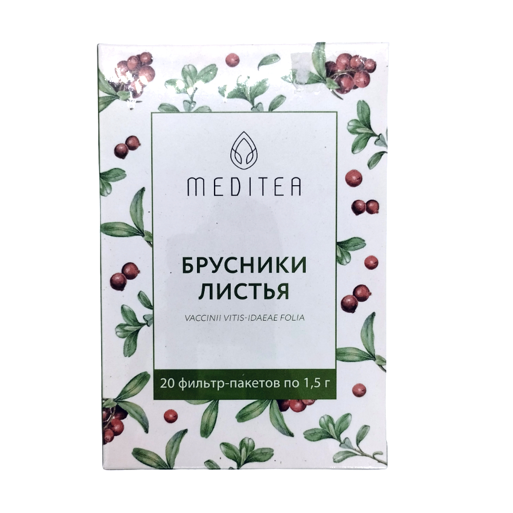 Брусники листья лек. сырье измельчен. 1,5г фильтр-пакет №20
