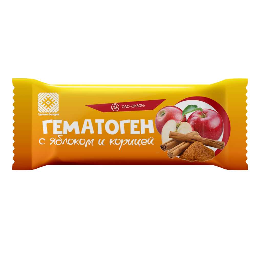 Гематоген с яблоком и корицей БАД плитка 40г №1