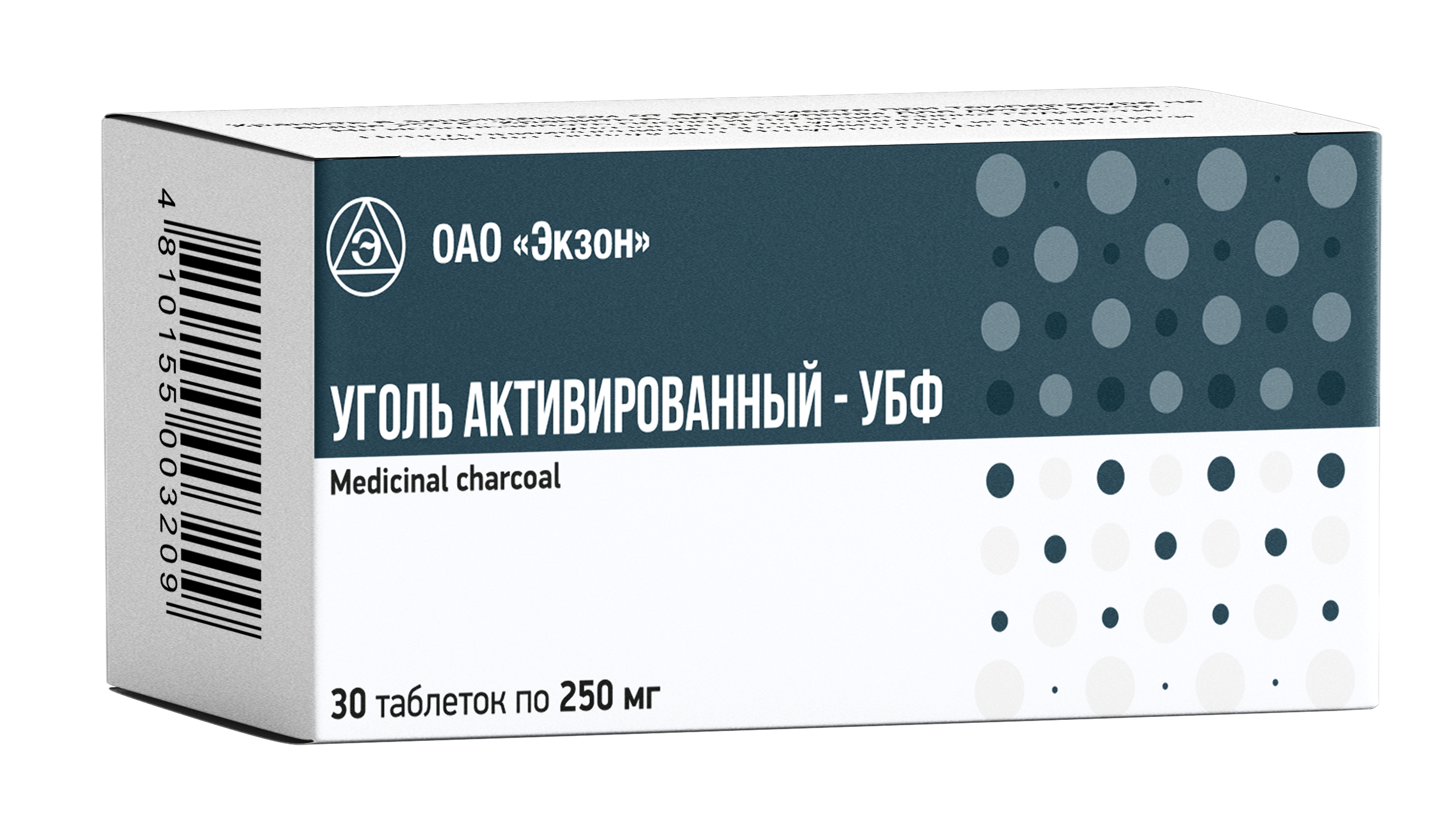 Уголь активированный-УБФ таблетки 250мг упаковка №30