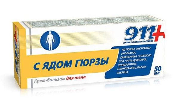 Крем-бальзам для тела с ядом гюрзы "911 Ваша служба спасения" 50мл упаковка №1