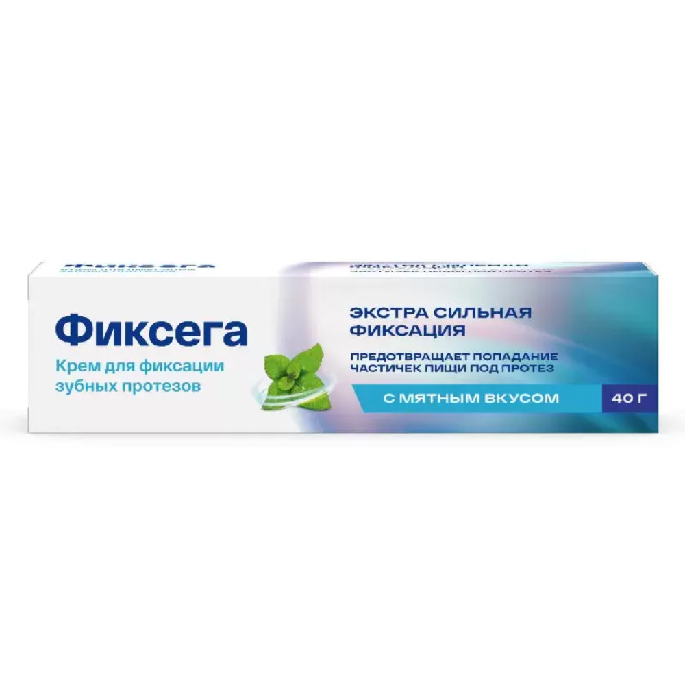 Крем для фиксации зубных протезов Фиксега с мятным вкусом 40г №1