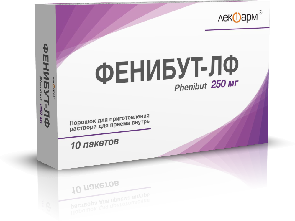 Фенибут-ЛФ пор-к для приг. р-ра для приема внутрь 250мг пакет №10