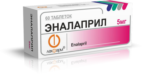 Эналаприл таблетки 5мг упаковка №60