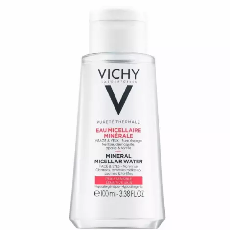 VICHY Purete Thermale вода мицеллярная для лица, глаз и губ для чувствит. кожи с минералами 100мл №1