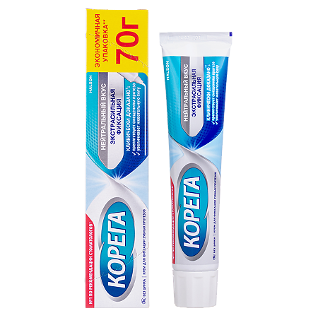 Крем для фиксации зубных протезов Corega Neutral Taste 70г №1