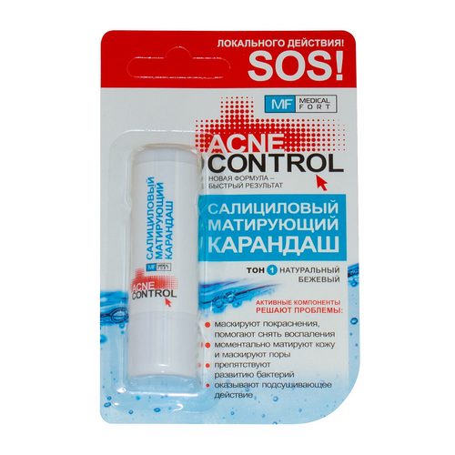Карандаш салициловый матирующий серии ACNE CONTROL тон 1 №1