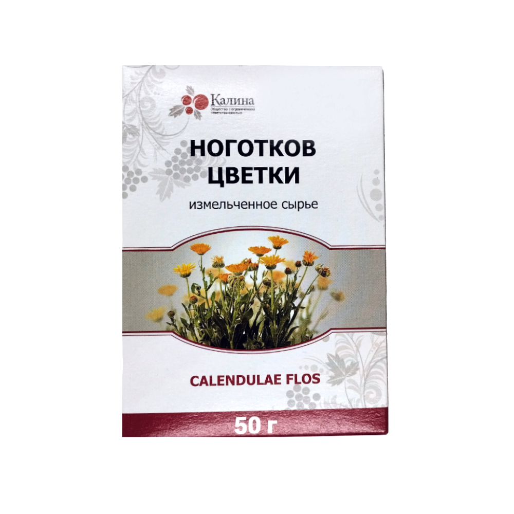 Ноготков цветки лек. сырье измельчен. 50г упаковка №1