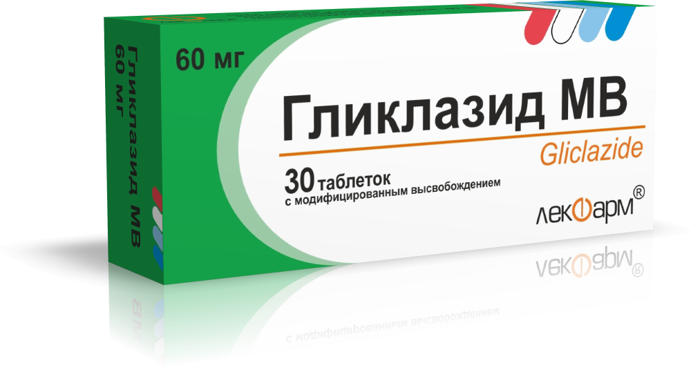 Гликлазид МВ таблетки с модиф. высвобождением 60мг упаковка №30