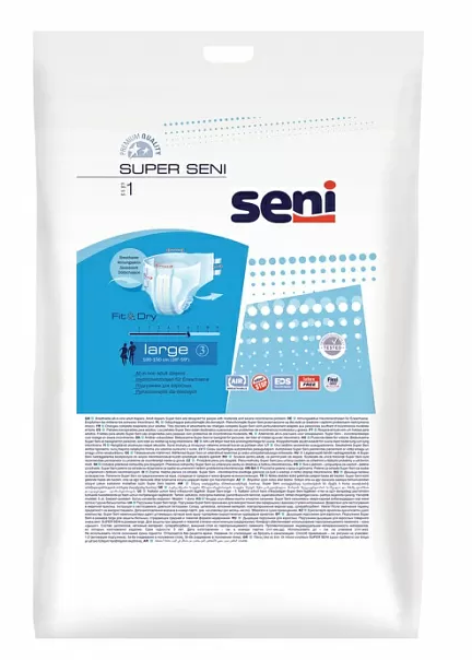 Подгузники для взрослых Super Seni Air дышащие Large упаковка №1