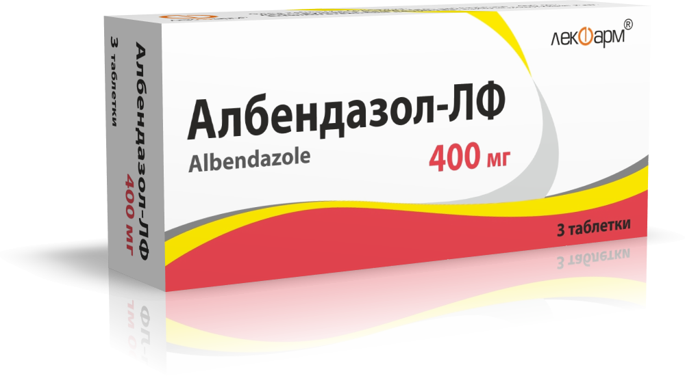 Албендазол-ЛФ таблетки 400мг упаковка №3
