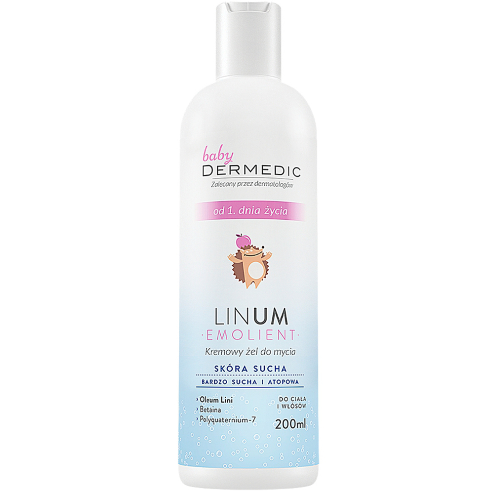 Dermedic Emolient Linum Baby гель для умывания детей кремовый 200мл №1
