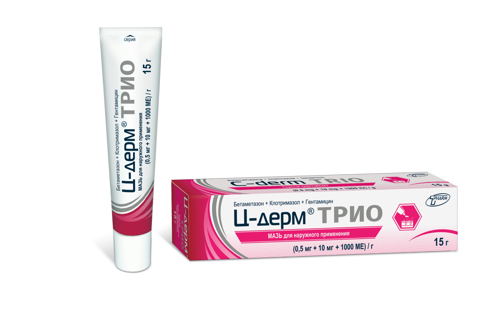 Ц-дерм ТРИО мазь для наруж. прим. 15г туба №1