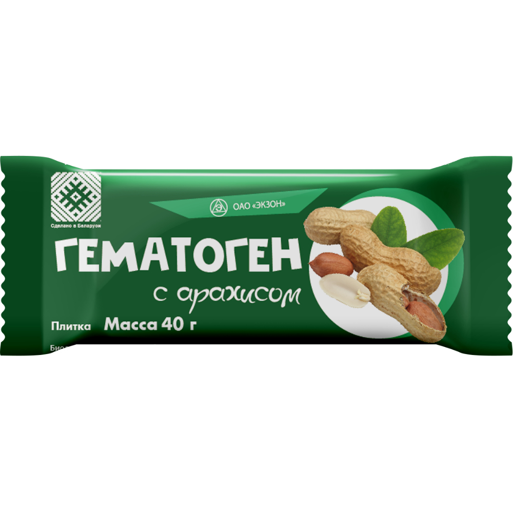 Гематоген с арахисом БАД плитка 40г №1