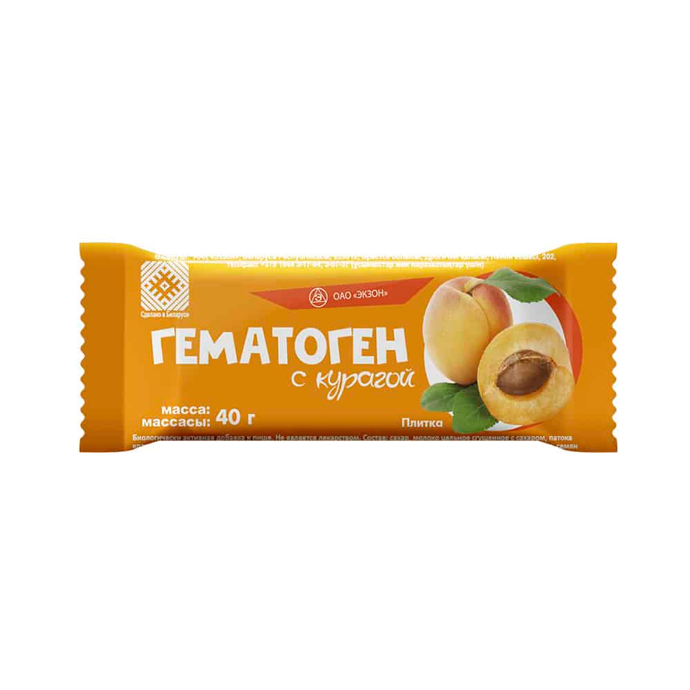 Гематоген с курагой БАД плитка 40г №1
