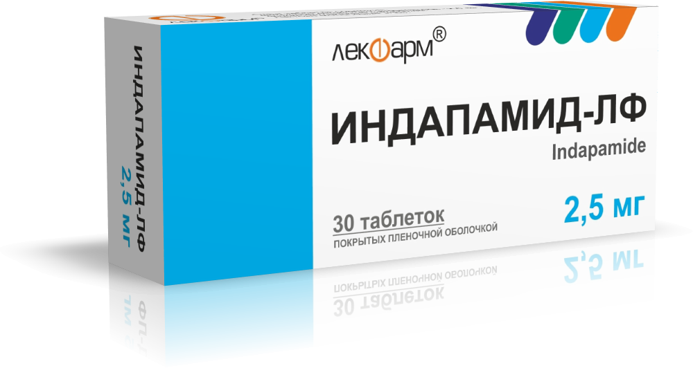 Индапамид-ЛФ таблетки п/о 2,5мг упаковка №30