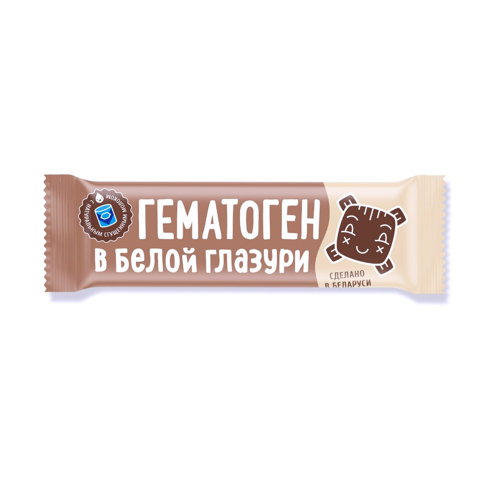 Гематоген в белой глазури БАД плитка 40г №1