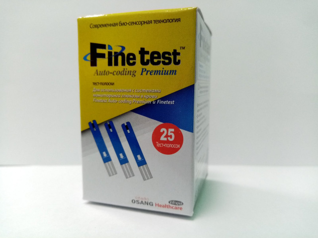 Тест-полоски Finetest Auto-coding Premium упаковка №25