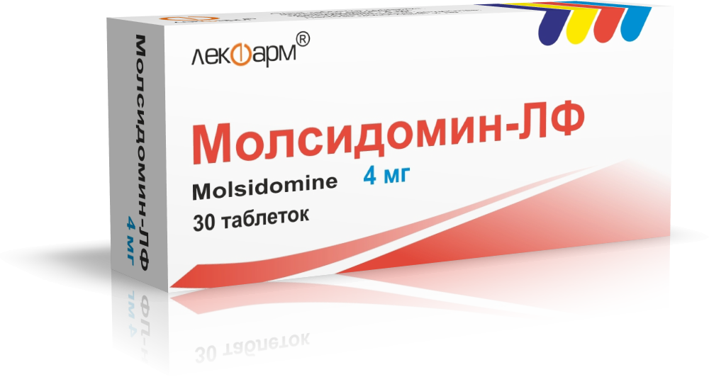 Молсидомин-ЛФ таблетки 4мг упаковка №30