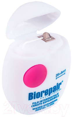 Зубная нить Biorepair вощеная расширяющаяся 30м №1