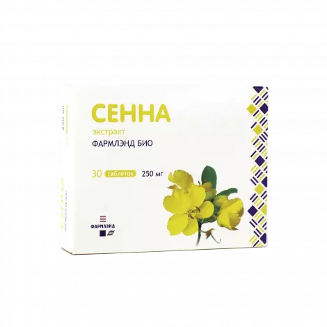 Сенна экстракт Фармлэнд БИО БАД таблетки 250мг упаковка №30