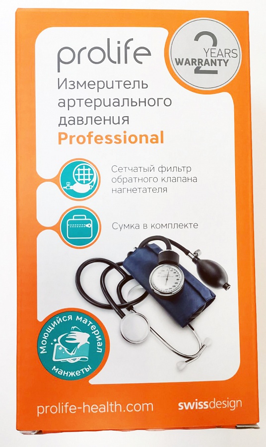 Измеритель артериальн. давления механический Prolife Professional манжета 25-36см, взрослая средняя М, с кольцом №1