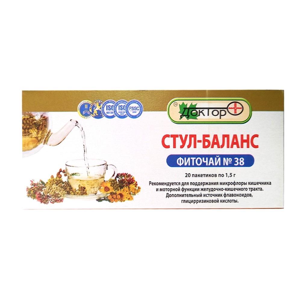 Фиточай № 38 Стул-баланс БАД чай 1,5г фильтр-пакет №20