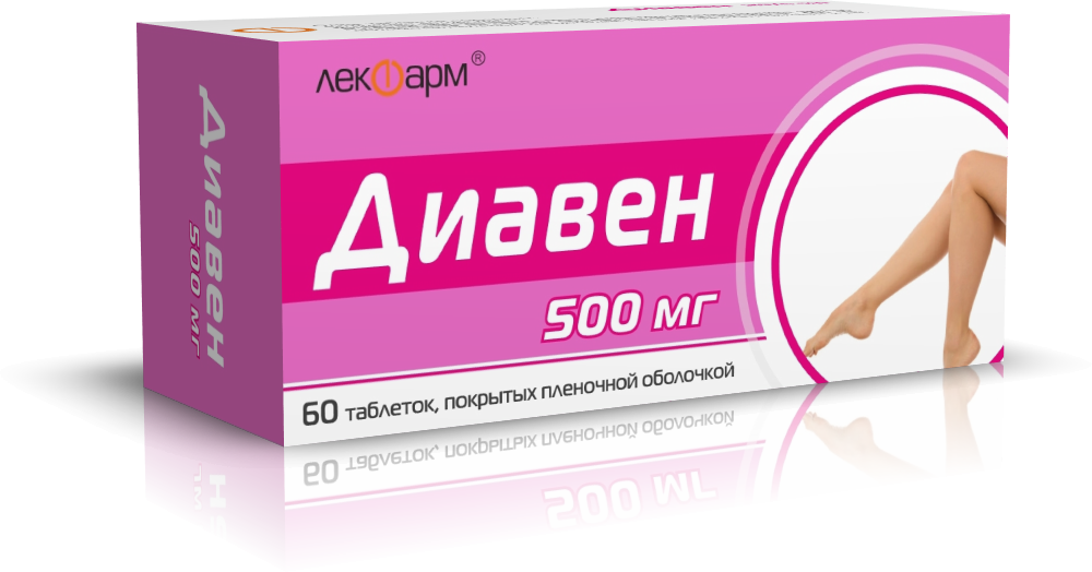 Диавен таблетки п/о 500мг упаковка №60