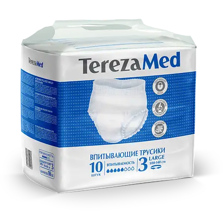 Трусы-подгузники впитывающ. для взрослых TerezaMed Large упаковка №10