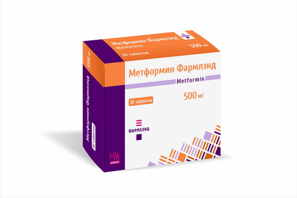 Метформин Фармлэнд таблетки 500мг упаковка №30