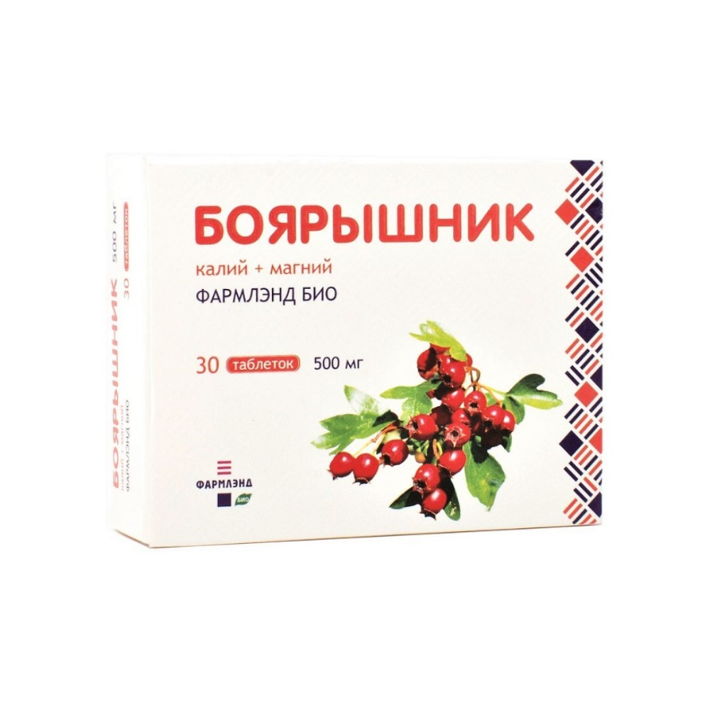 Боярышник Калий+Магний Фармлэнд БИО БАД таблетки 500мг упаковка №30