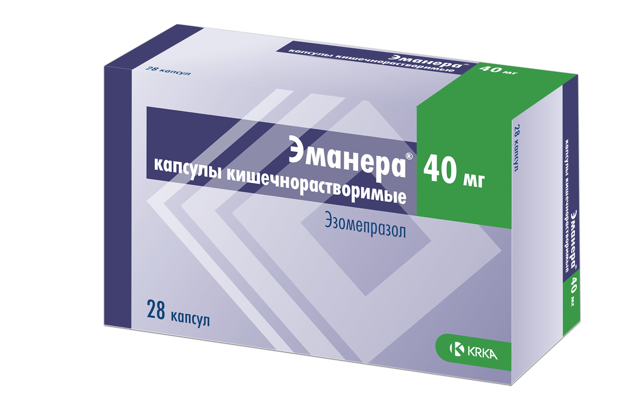 Эманера капсулы кишечнораств. 40мг упаковка №28